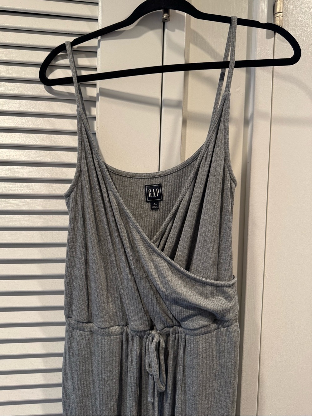 GAP Grey Ribbed Sleeveless Jogger Jumpsuit